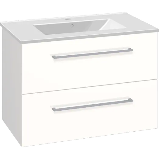 Scanbad Multo+ vaskeskab m/Amber vask 80 cm hvid højglans