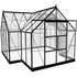 Halls ICON Gardenhouse 8 13 m² sort m/3 mm hærdet glas og fundament