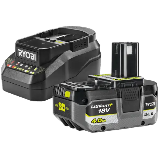 Ryobi ONE+ batteri og lader startsæt 1x4,0 + 1x2,0 Ah batteri og lader