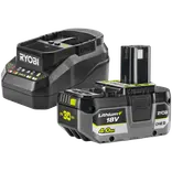 Ryobi ONE+ batteri og lader startsæt 1x4,0 batteri + 1x2,0 Ah lader