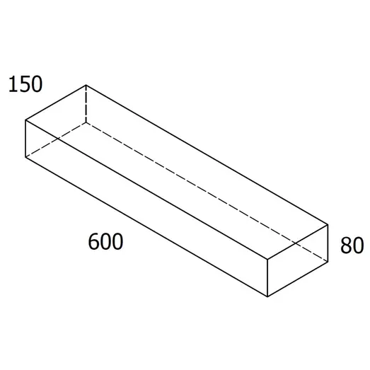 RBR Nordic-Line Grå haveflise - 15x60x8 cm