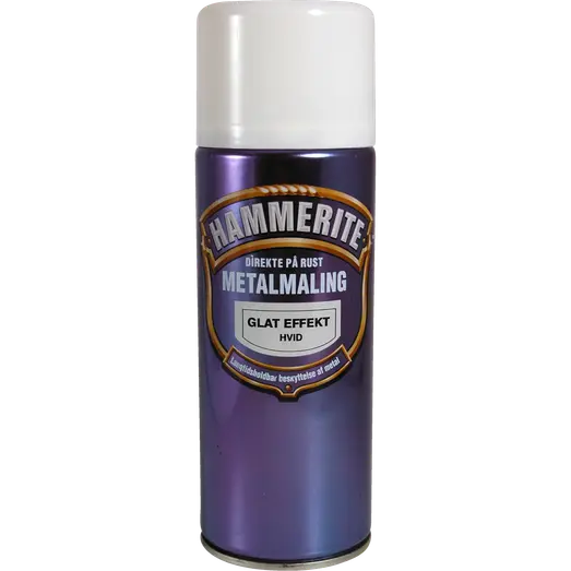 Hammerite effekt metalmaling spray hvid