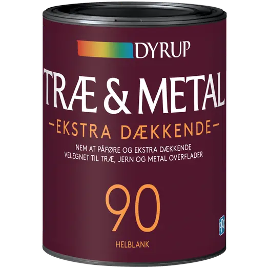 Dyrup træ og metalmaling ekstra dækkende 90 hvid