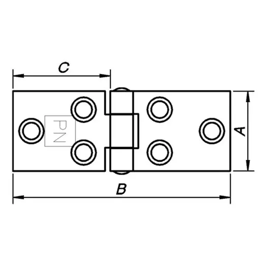 PN bladhængsel bach flap 26x70 mm elforz