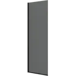 Scanbad brusevæg 79x197,8cm sort/røgfarvet glas