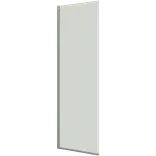 Scanbad brusevæg D 79x197,8cm børstet satin/klart glas