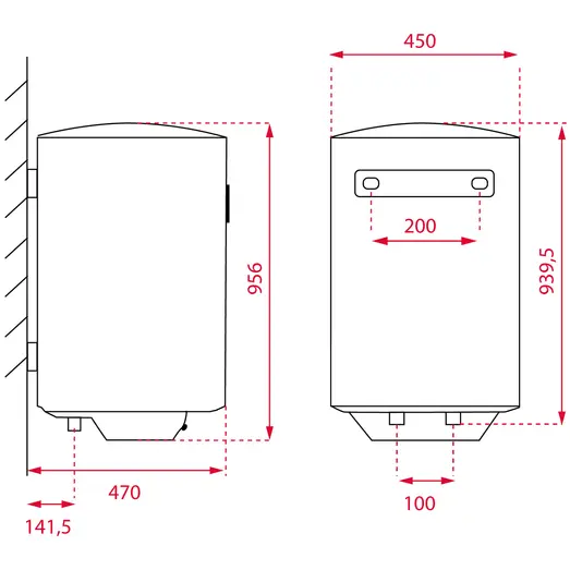 Smart Control elektrisk vandvarmer 100 L