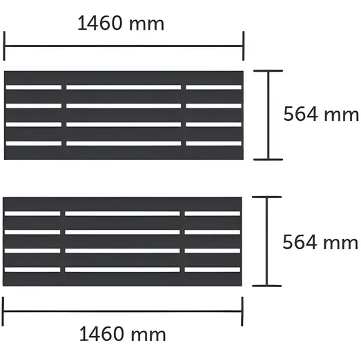 Halls integreret foldbar lamelbord t/ICON 8 8,1 m²