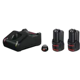 Bosch startsæt 2x GBA 12V 3.0Ah + hurtiglader