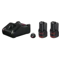 Bosch startsæt 2x GBA 12V 3.0Ah + hurtiglader
