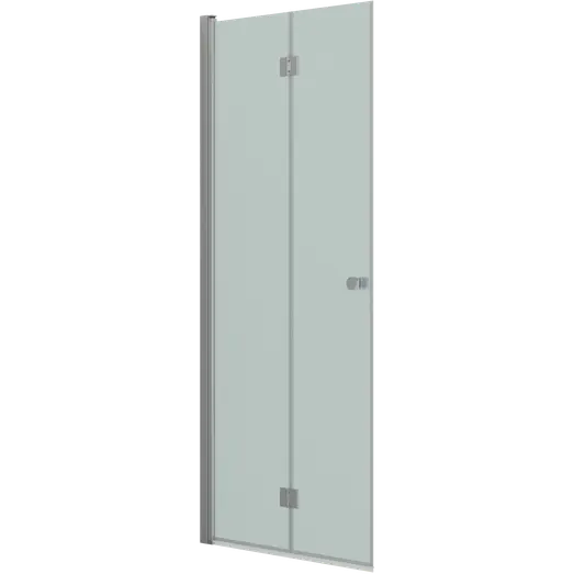 Scanbad foldedør 89x200cm børstet satin/isglas