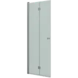 Scanbad foldedør 89x200cm børstet satin/isglas