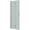 Scanbad foldedør 89x200cm børstet satin/isglas