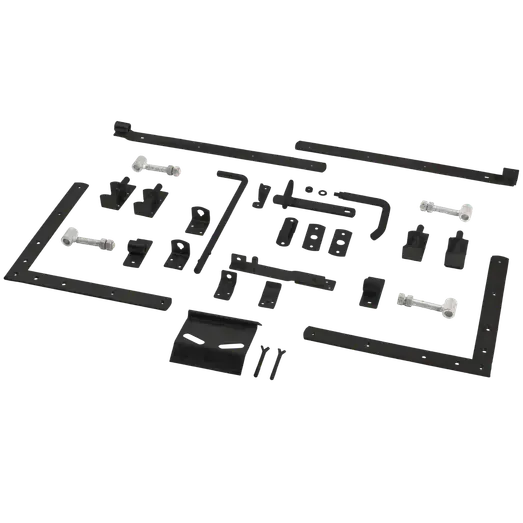 PLUS Sendai dobbeltlåge 200×80 cm sort inkl. sort beslag