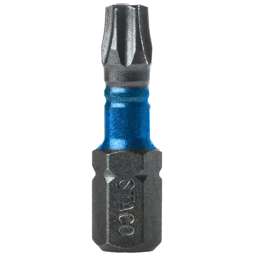 STACO bits heavy duty 1/4 x 25 mm torsion impact TX 25 20 stk blå
