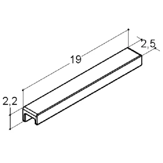 Scanbad Step bøjlegreb 19 cm inox