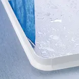Geyser hjørneskinne t/bruser 13cm hvid