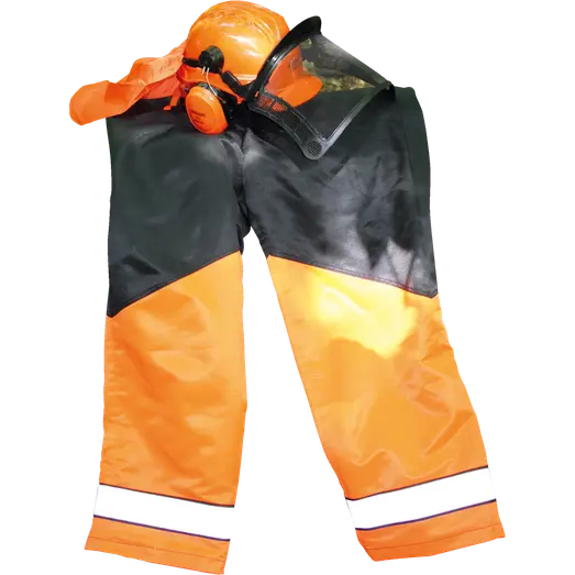 Proff sikkerhedssæt, skærebukser & hjelm