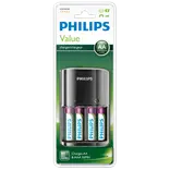 Philips batterioplader AA/AAA incl. 4 stk. AA batterier