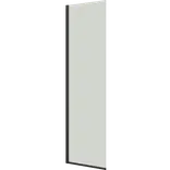 Scanbad brusevæg D 69x197,8cm mat sort/klart glas
