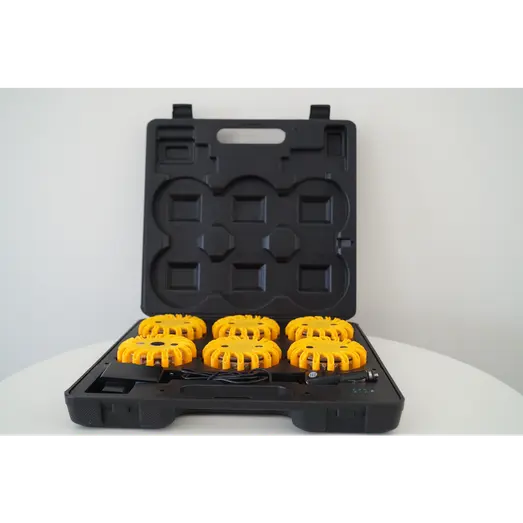 Zmartgear advarselslys gule, genopladelig kuffert m/6 stk. 