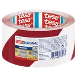 Tesa® Signal Premium advarelsestape 50 mm x 66 m rød/hvid