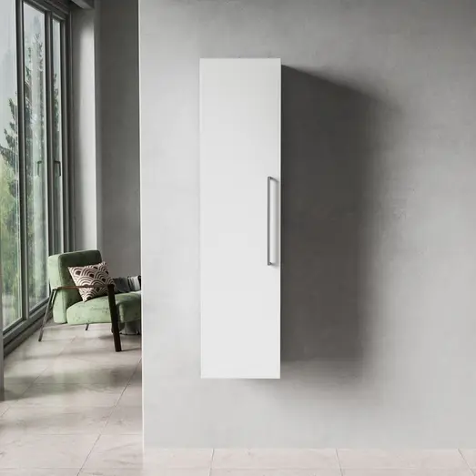 Højskab Milano 1 låge 3 hylder hvid 120x30x28 cm