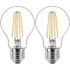 Philips Standard LED pære E27 60W 2 pack