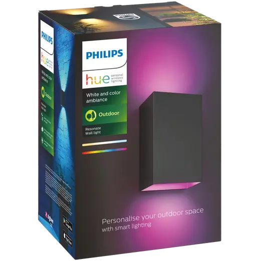 Philips Hue Resonate udendørs væglampe sort