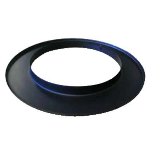 Varde rosette til væg for røgrør sort, Ø15 cm