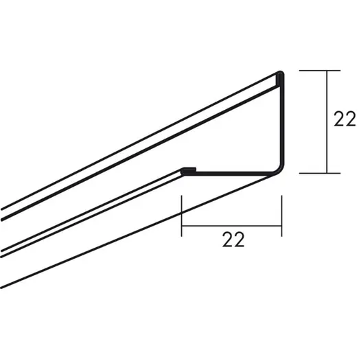 Connect vinkelkant 3000x22x0,56 mm