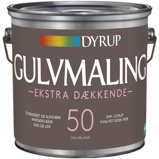 Dyrup gulvmaling ekstra dækkende olie 50 hvid