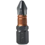 STACO bits heavy duty 1/4 x 25 mm torsion impact PH 2 20 stk orange