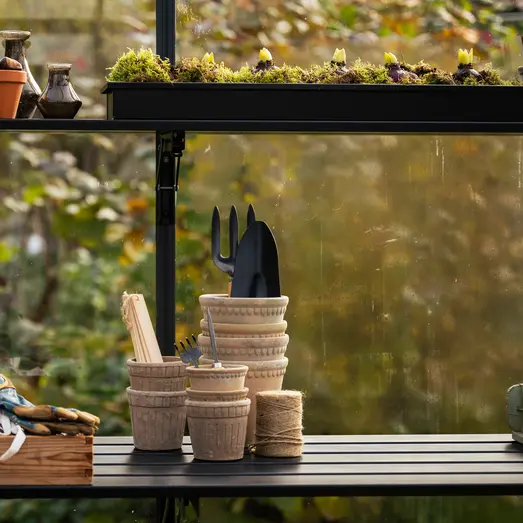 Halls integreret foldbart lamelbord sort 1780 mm