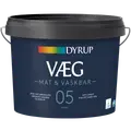 Dyrup Væg Mat & Vaskbar 05 mat vægmaling hvid 9 L