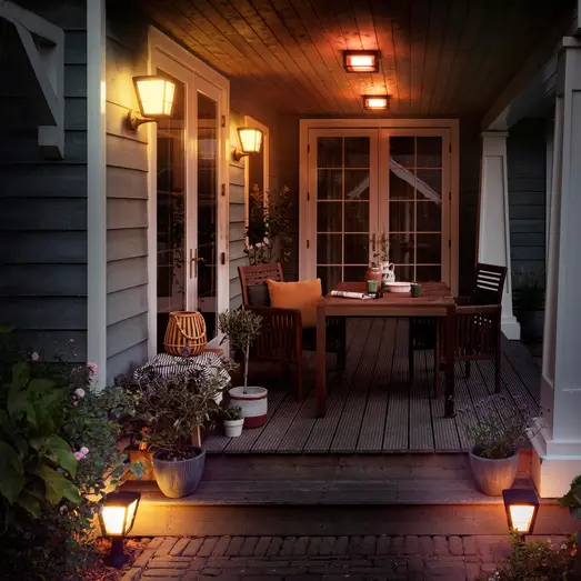 Philips Hue Econic udendørs væglampe 15W sort