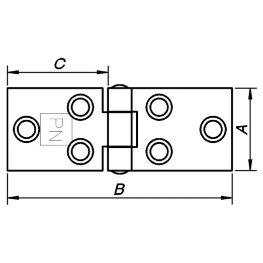 PN bladhængsel bach flap 32x81 mm elforz