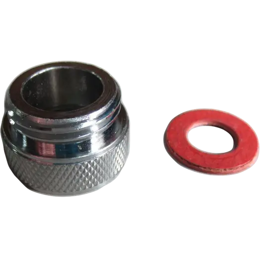 Overgang 22,1 mm x1/2" krom