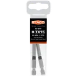 Staco bit TX15 1/4"x89 mm sort 2 stk.