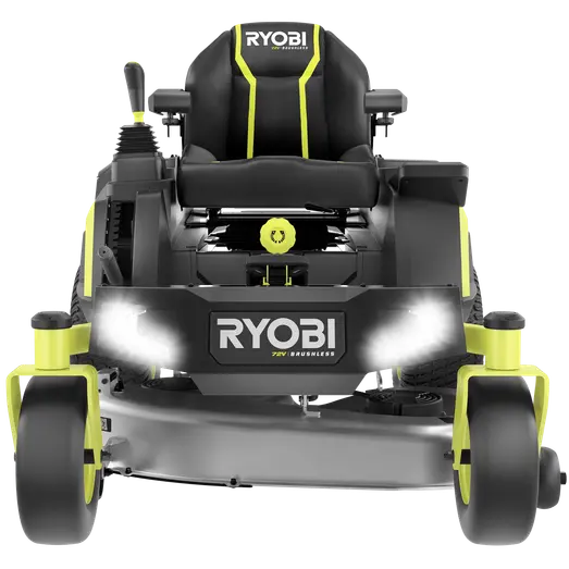 Ryobi RY72ZTRX107-210 72V 107 cm zero turn plæneklipper 2x10 Ah batt.