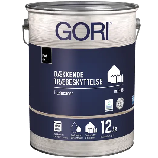 GORI 606 dækkende træbeskyttelse kulsort 9 L