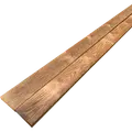 Terrassebrædder rillet/glat fyr brunimprægneret 32 x 125 mm