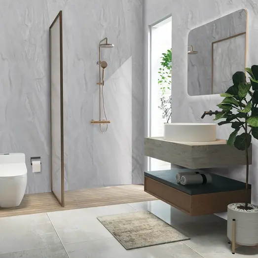 Fibrotech SPC vægpanel 4x1000x2600 mm grey marble