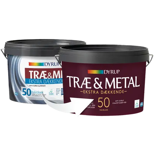 Dyrup træ og metalmaling ekstra dækkende 50 hvid