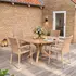 Bork/Nordsø havemøbelsæt med bord og 4 stole teak/natur
