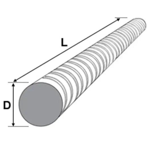 Tibnor rustfri kamstål 6 m