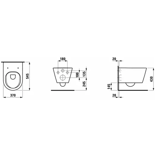 Laufen Kartell væghængt toilet inkl. SoftClose toiletsæde hvid