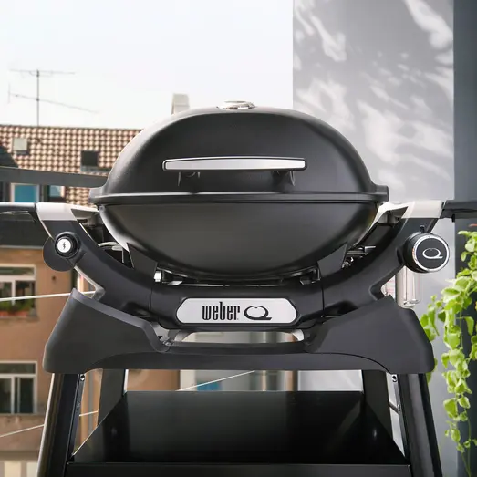 Weber Q1200N gasgrill med stander