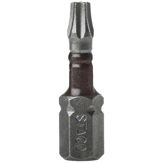 STACO bits heavy duty 1/4 x 25 mm torsion impact TX 15 6 stk sort