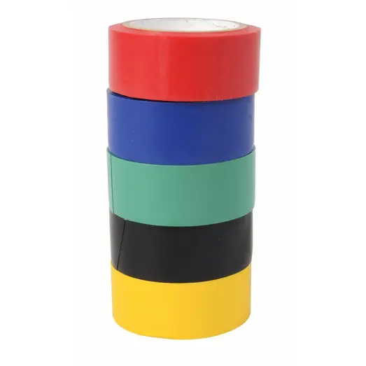 Isoleringsbånd 5 stk. ass. farver